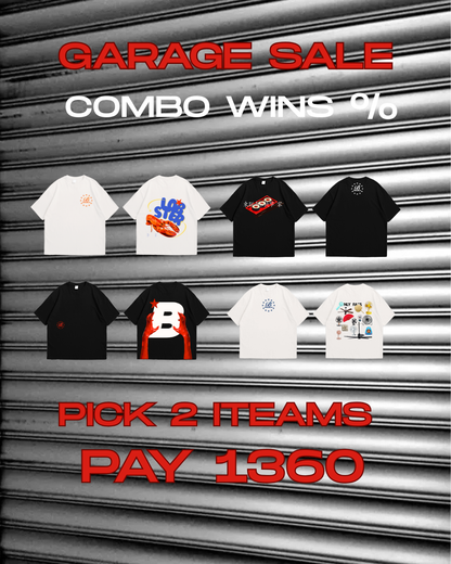 COMBO WINS WHITE TEES ONLY